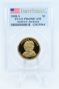 2008-S PCGS PR69DCAM Andrew Jackson Presidential Dollar Proof