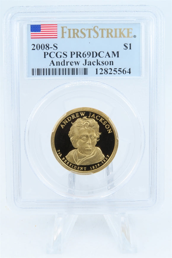 2008-S PCGS PR69DCAM Andrew Jackson Presidential Dollar Proof