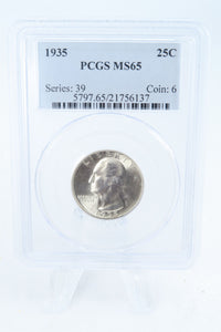 1935-P PCGS MS65 Washington Quarter Business Strike 25C