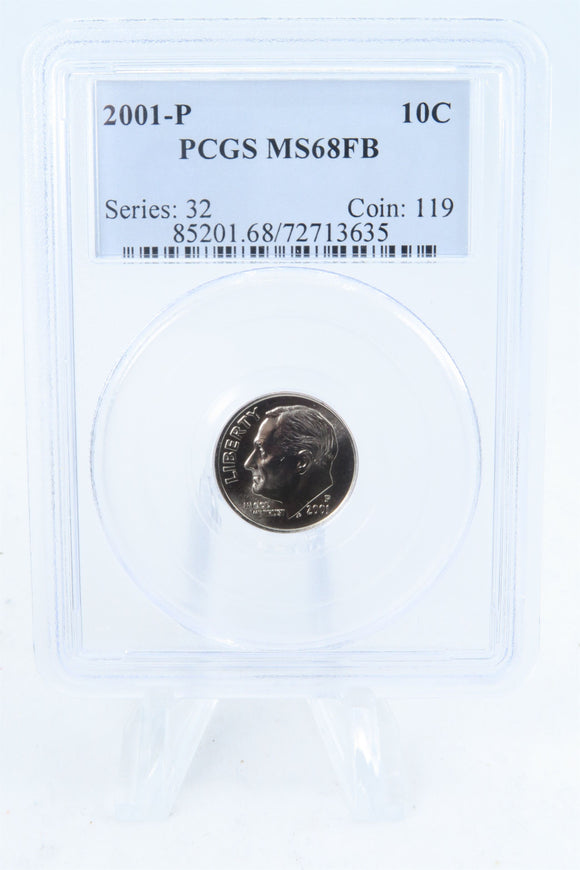 2001-P PCGS MS68FB Roosevelt Dime Business Strike 10C
