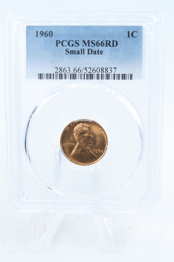 1960-P PCGS MS66RD Small Date Lincoln Memorial Cent Business Strike 1C
