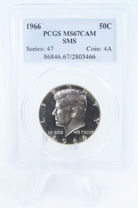 1966-P PCGS SP67CAM SMS Kennedy Half Dollar 50C