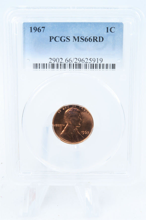 1967-P PCGS MS66RD Lincoln Memorial Cent Business Strike 1C