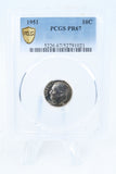 1951-P PCGS PR67 Roosevelt Dime Proof 10C