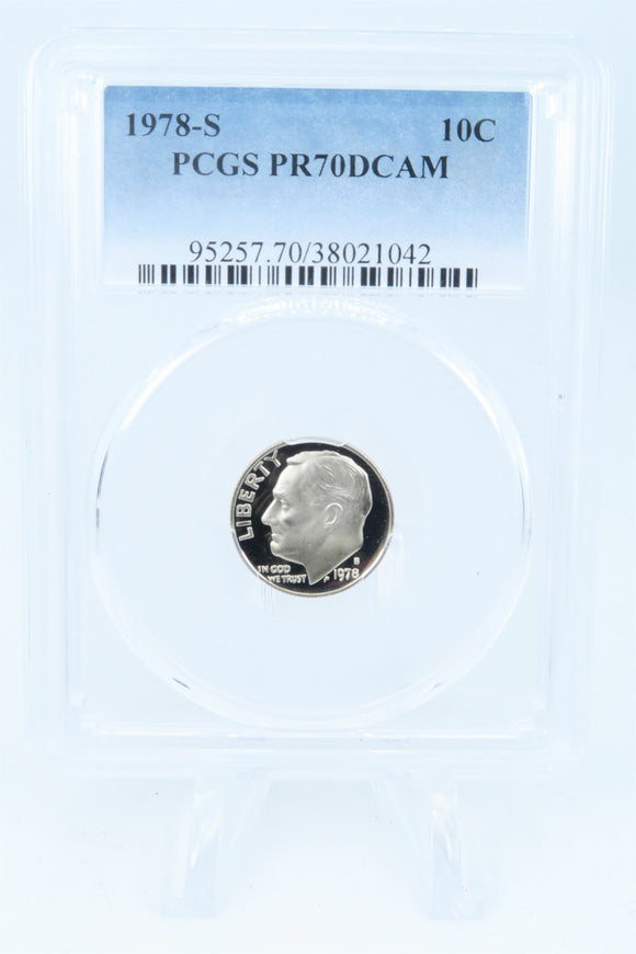 1978-S PCGS PR70DCAM Roosevelt Dime Proof 10C