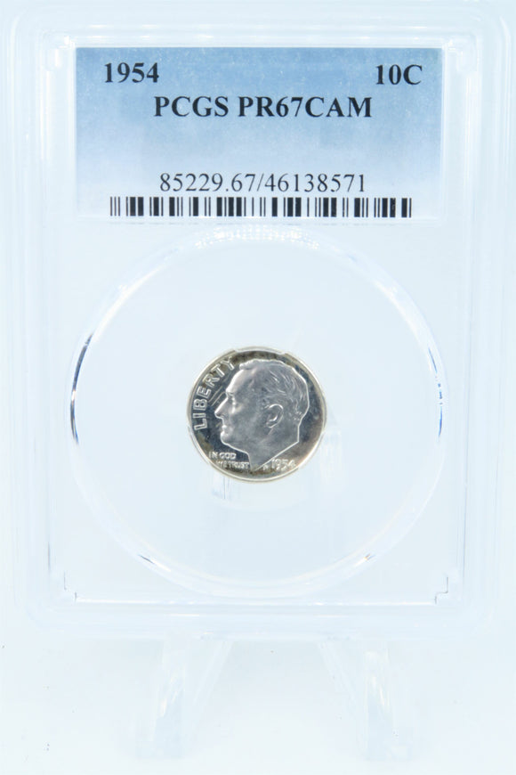 1954-P PCGS PR67CAM Roosevelt Dime Proof 10C