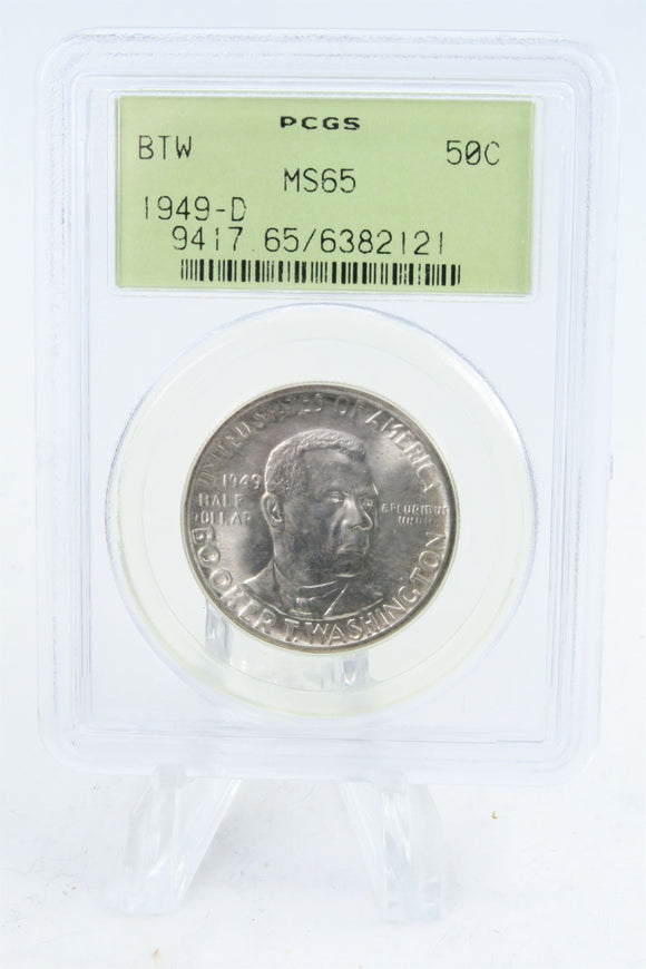 1949-D PCGS MS65 Booker T. Washington Classic Commemorative Half Dollar 50C