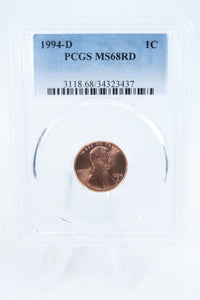 1994-D PCGS MS68RD Lincoln Memorial Cent Business Strike 1C