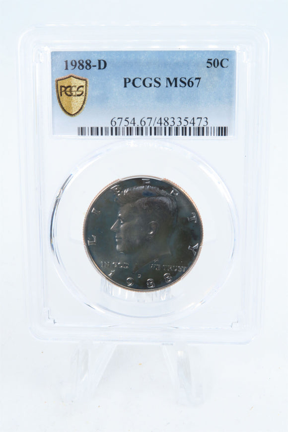 1988-D PCGS MS67 Kennedy Half Dollar Business Strike 50C