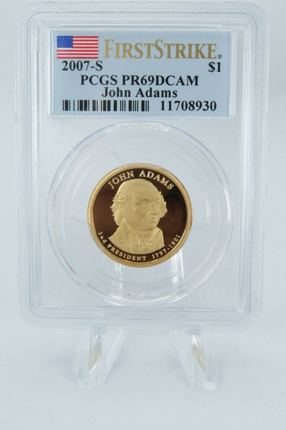 2007-S PCGS PR69DCAM John Adams Presidential Dollar Proof