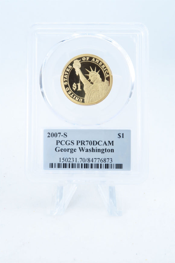 2007-S PCGS PR70DCAM Washington Presidential Dollar Proof