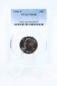 1996-P PCGS MS68 Washington Quarter Business Strike 25C