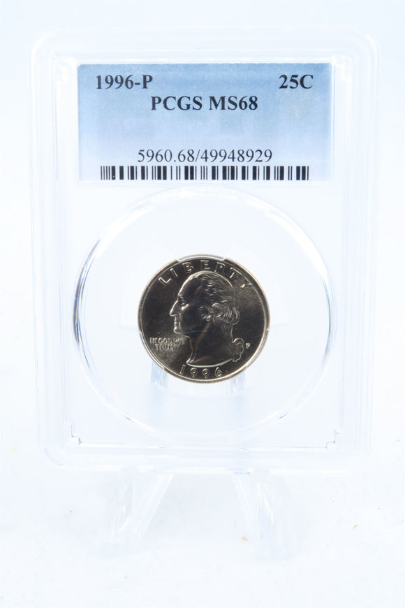 1996-P PCGS MS68 Washington Quarter Business Strike 25C