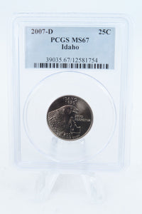 2007-D PCGS MS67 Idaho State Quarter Business Strike 25C