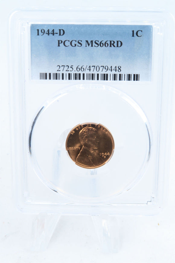 1944-D PCGS MS66RD Lincoln Wheat Cent Business Strike 1C