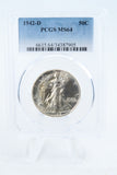 1942-D PCGS MS64 Walking Liberty Half Dollar Business Strike 50C