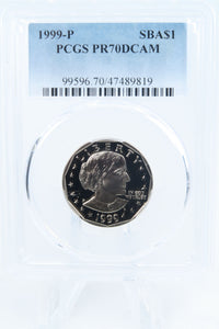 1999-P PCGS PR70DCAM Susan B. Anthony Dollar Proof