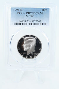 1994-S PCGS PR70DCAM Silver Kennedy Half Dollar Proof 50C