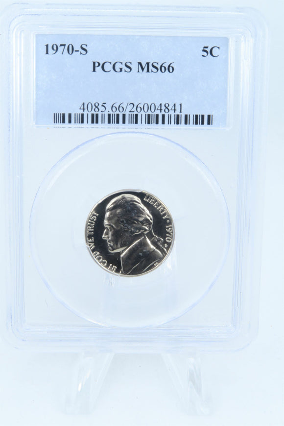 1970-S PCGS MS66 Jefferson Nickel Business Strike 5C