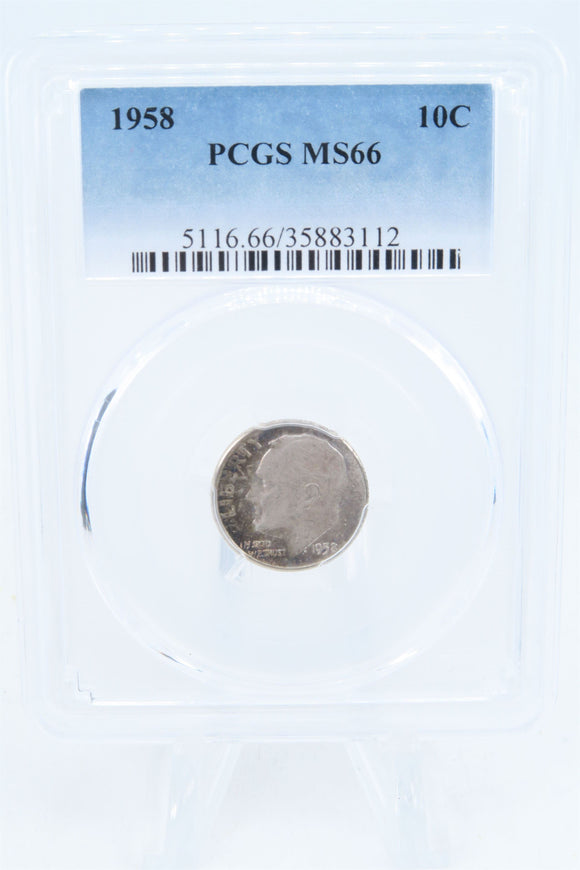 1958-P PCGS MS66 Roosevelt Dime Business Strike 10C