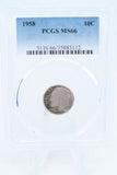 1958-P PCGS MS66 Roosevelt Dime Business Strike 10C