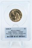 2008-P PCGS MS67 John Quincy Adams Position B Presidential Dollar