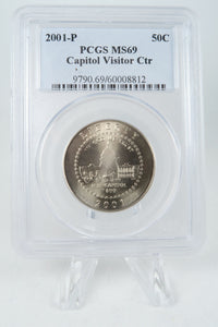 2001-P PCGS MS69 Capitol Visitor Modern Commemorative Half Dollar 50C