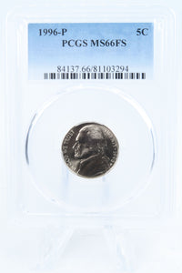 1996-P PCGS MS66FS Jefferson Nickel Full Steps Business Strike 5C