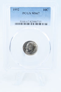 1952-P PCGS MS67 Roosevelt Dime Business Strike 10C
