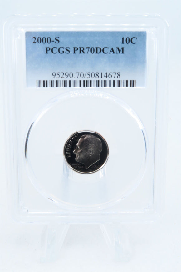 2000-S PCGS PR70DCAM Roosevelt Dime Proof 10C