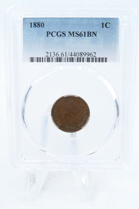 1880-P PCGS MS61BN Indian Cent Business Strike 1C