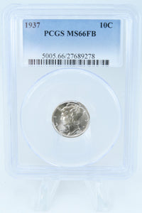 1937-P PCGS MS66FB Mercury Dime Business Strike 10C