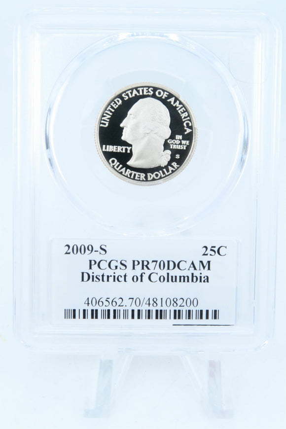 2009-S PCGS PR70DCAM District Of Columbia Quarter Proof 25C