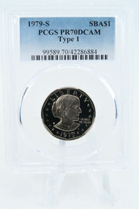 1979-S PCGS PR70DCAM Type 1 Susan B. Anthony Dollar Proof