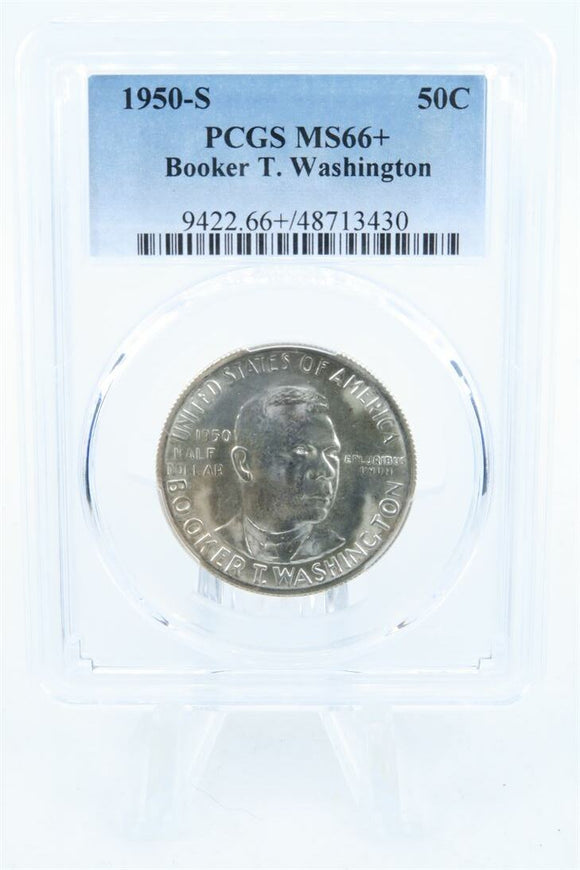 1950-S PCGS MS66+ Booker T. Washington Classic Commemorative Half Dollar 50C