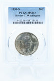 1950-S PCGS MS66+ Booker T. Washington Classic Commemorative Half Dollar 50C