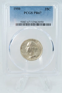 1950-P PCGS PR67 Washington Quarter Proof 25C