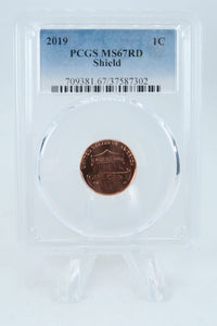 2019-P PCGS MS67RD Lincoln Shield Cent Business Strike 1C