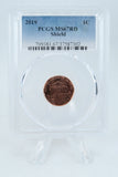 2019-P PCGS MS67RD Lincoln Shield Cent Business Strike 1C