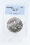 1996-D PCGS MS69 Paralympic Silver Modern Commemorative Dollar