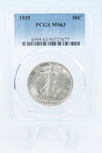 1935-P PCGS MS63 Walking Liberty Half Dollar Business Strike 50C