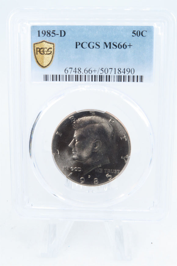 1985-D PCGS MS66+ Kennedy Half Dollar Business Strike 50C