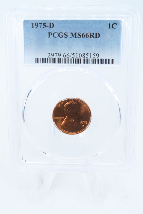 1975-D PCGS MS66RD Lincoln Memorial Cent Business Strike 1C
