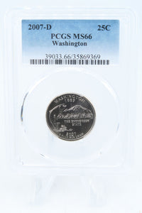 2007-D PCGS MS66 Washington State Quarter Business Strike 25C