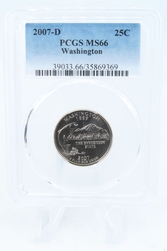 2007-D PCGS MS66 Washington State Quarter Business Strike 25C