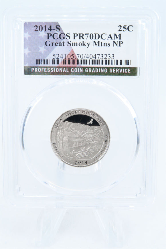2014-S PCGS PR70DCAM Great Smoky Mountains NP Quarter Proof 25C