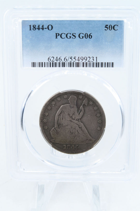 1844-O PCGS G06 Liberty Seated Half Dollar Business Strike 50C