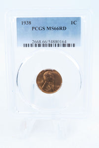1938-P PCGS MS66RD Lincoln Wheat Cent Business Strike 1C