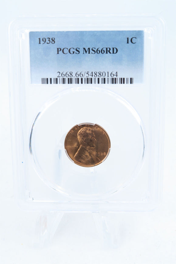 1938-P PCGS MS66RD Lincoln Wheat Cent Business Strike 1C