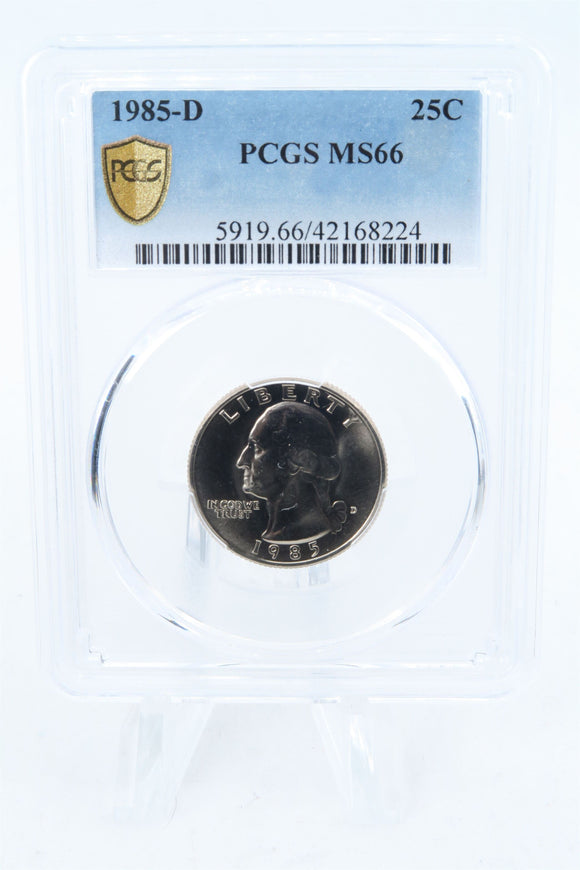 1985-D PCGS MS66 Washington Quarter Business Strike 25C